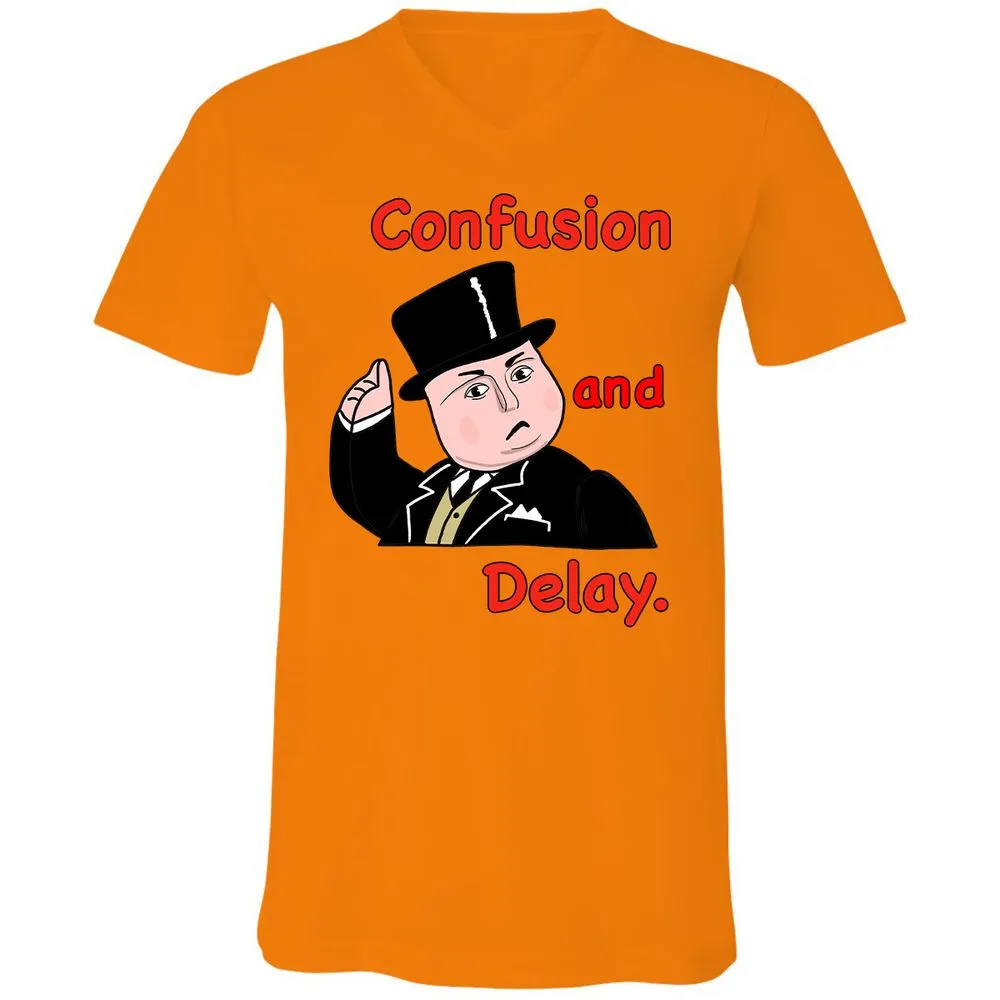 Unisex V-Neck T-Shirt - T8TULKK4 - Orange - 11