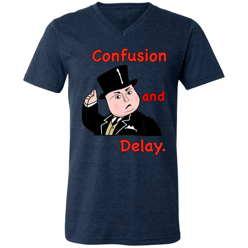 Unisex V-Neck T-Shirt - T8TULKK4 - Heather Navy - 15