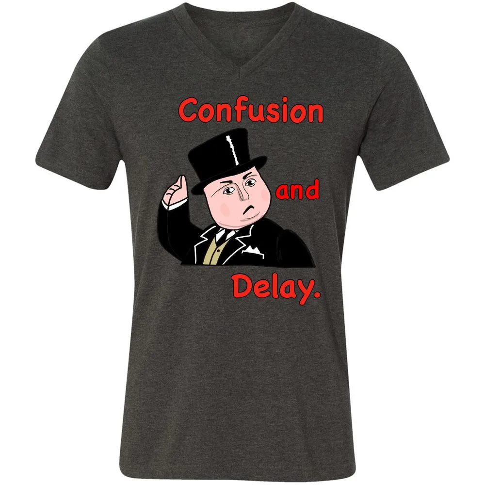Unisex V-Neck T-Shirt - T8TULKK4 - Dark Grey Heather - 8