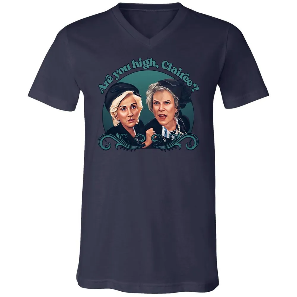 Unisex V-Neck T-Shirt - Q7DRMYXD - Navy - 9