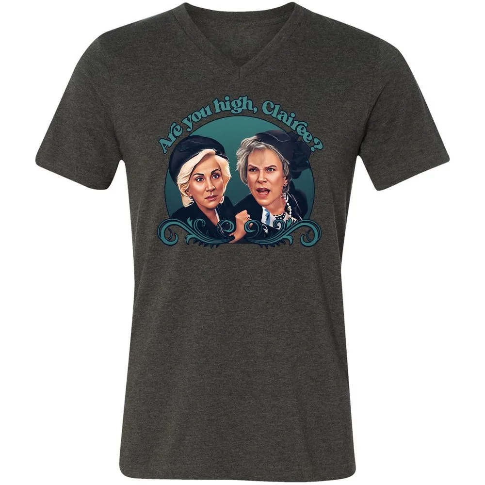 Unisex V-Neck T-Shirt - Q7DRMYXD - Dark Grey Heather - 8