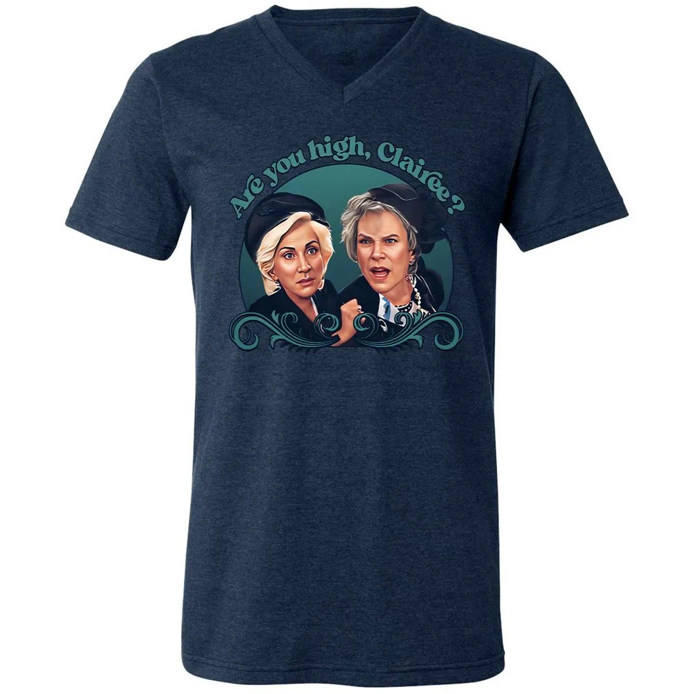 Unisex V-Neck T-Shirt - Q7DRMYXD - Heather Navy - 15