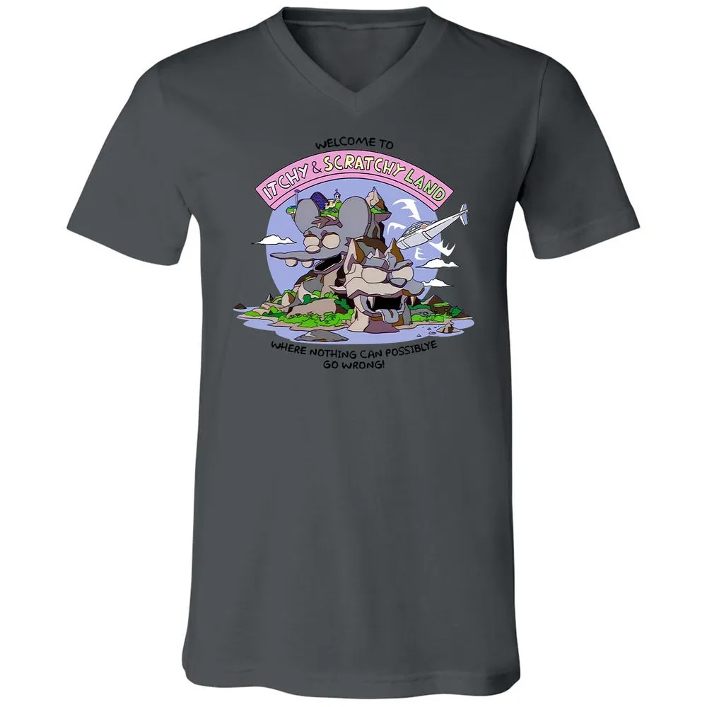 Unisex V-Neck T-Shirt - H6RRC4M5 - Asphalt - 12