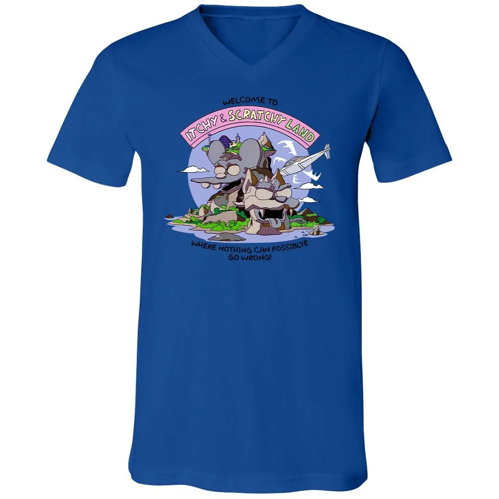 Unisex V-Neck T-Shirt - H6RRC4M5 - True Royal - 4