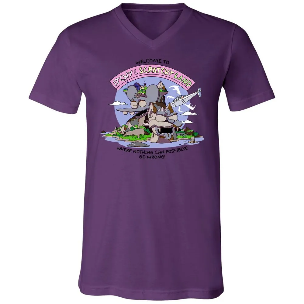 Unisex V-Neck T-Shirt - H6RRC4M5 - Team Purple - 2