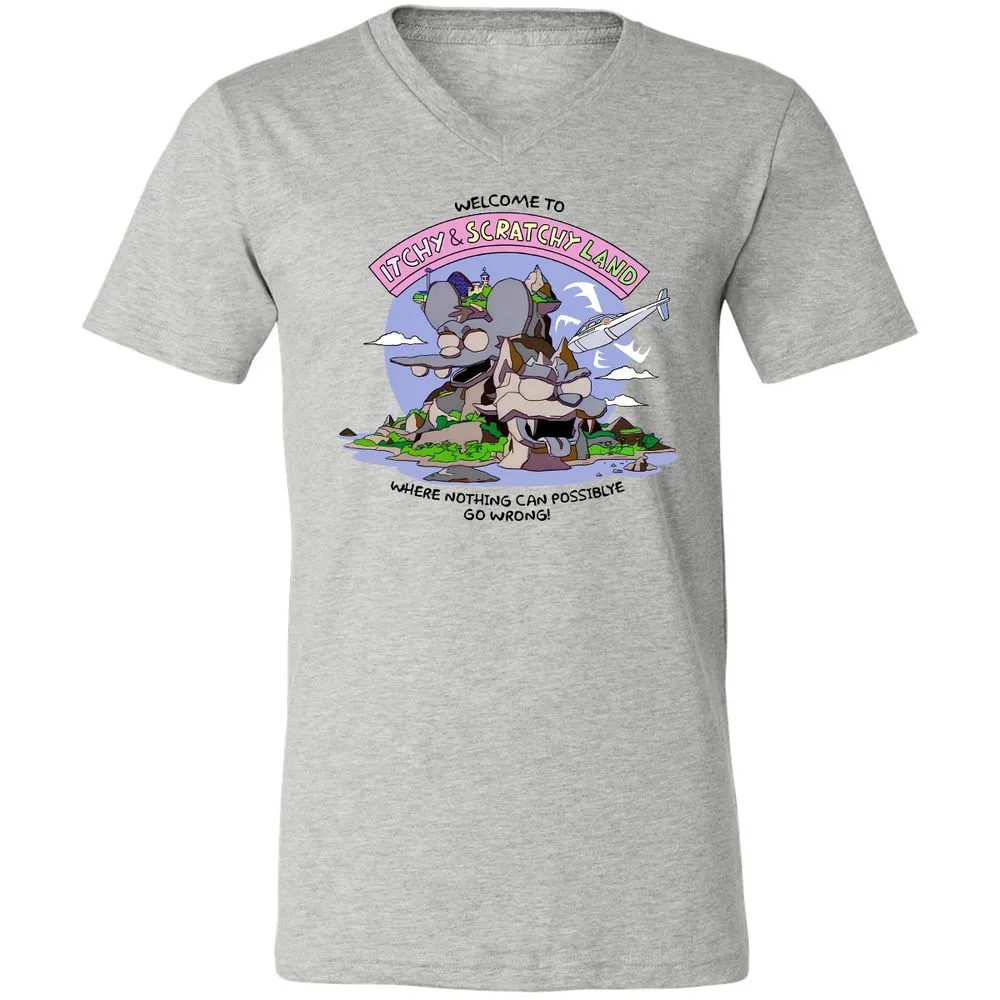 Unisex V-Neck T-Shirt - H6RRC4M5 - Athletic Heather - 7