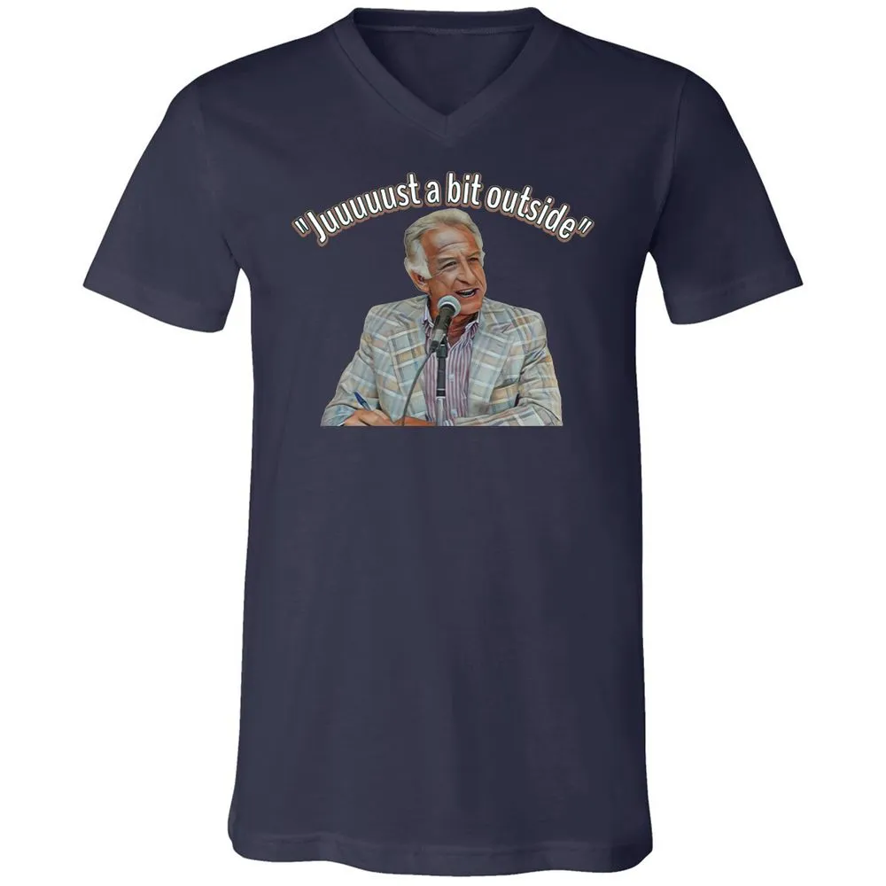 Unisex V-Neck T-Shirt - ZEHZ4F7U - Navy - 9
