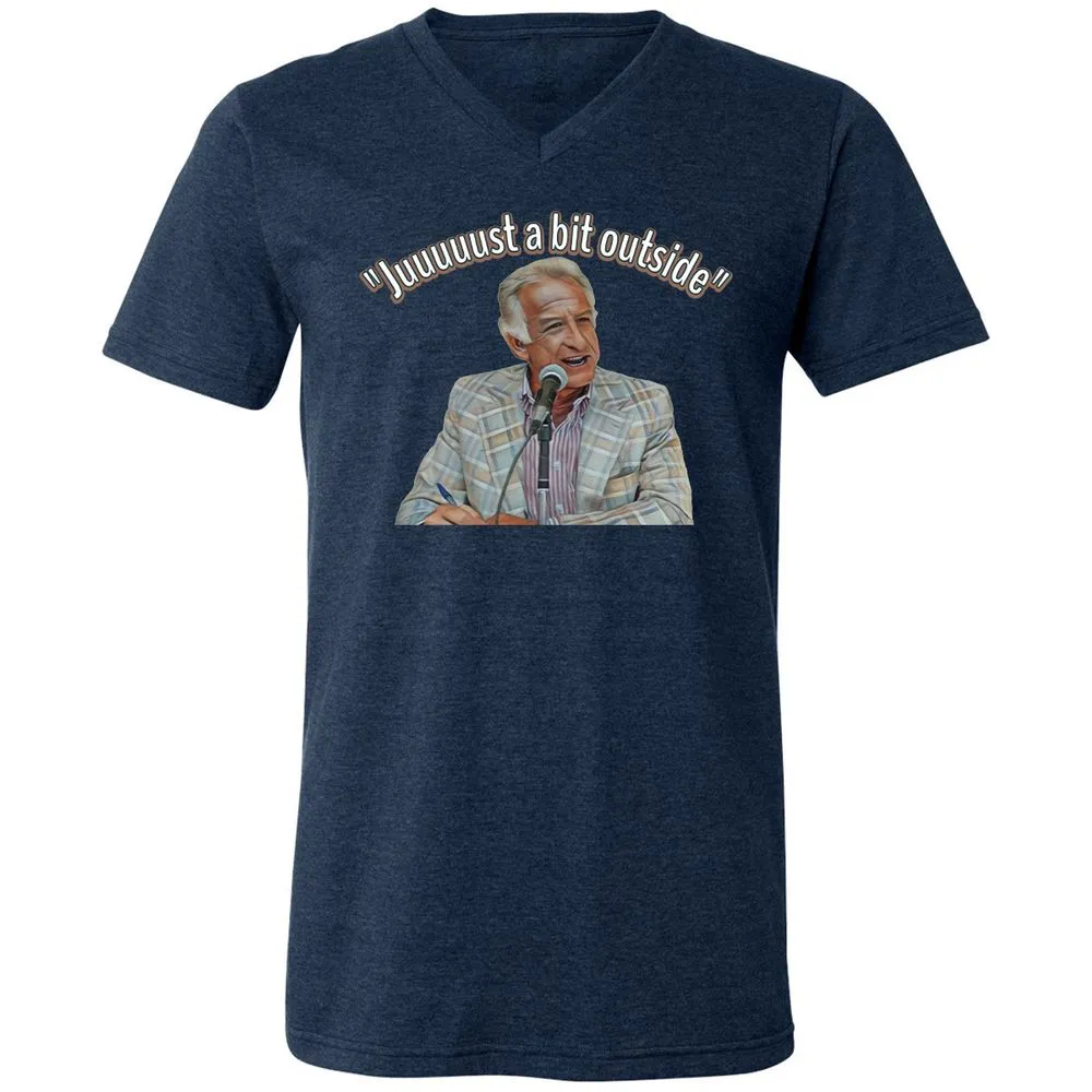 Unisex V-Neck T-Shirt - ZEHZ4F7U - Heather Navy - 15