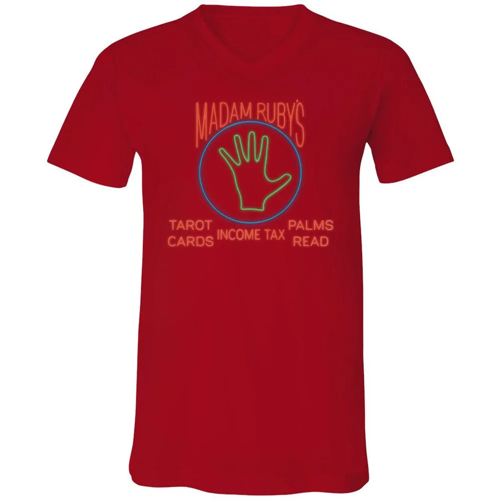 Unisex V-Neck T-Shirt - LCJFV8U6 - Red - 3