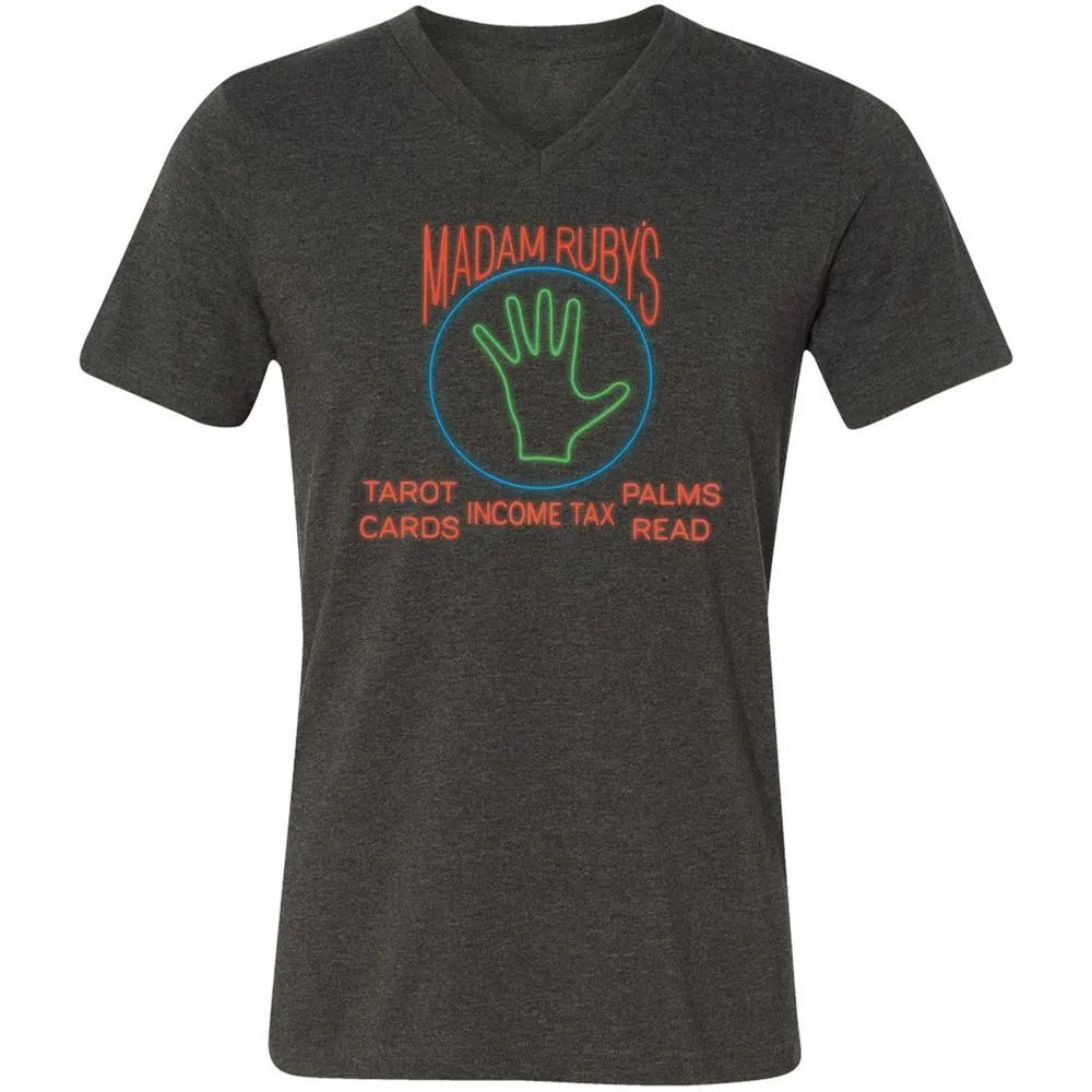 Unisex V-Neck T-Shirt - LCJFV8U6 - Dark Grey Heather - 8