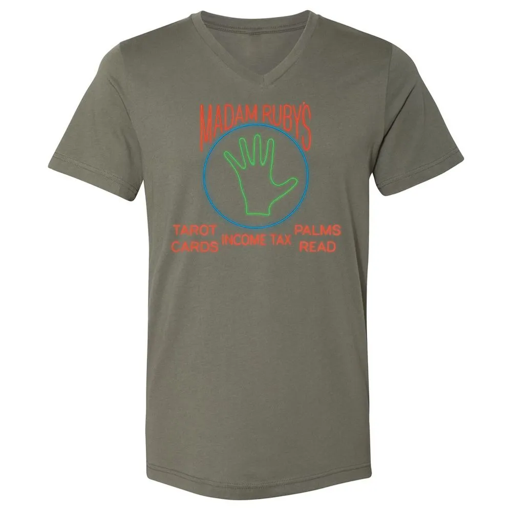 Unisex V-Neck T-Shirt - LCJFV8U6 - Military Green - 10