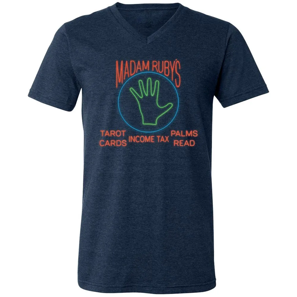 Unisex V-Neck T-Shirt - LCJFV8U6 - Heather Navy - 15