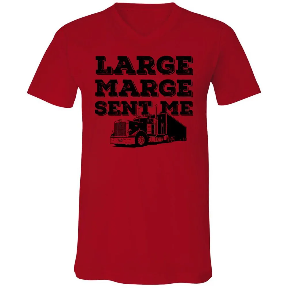Unisex V-Neck T-Shirt - LQQ4X5Z6 - Red - 3