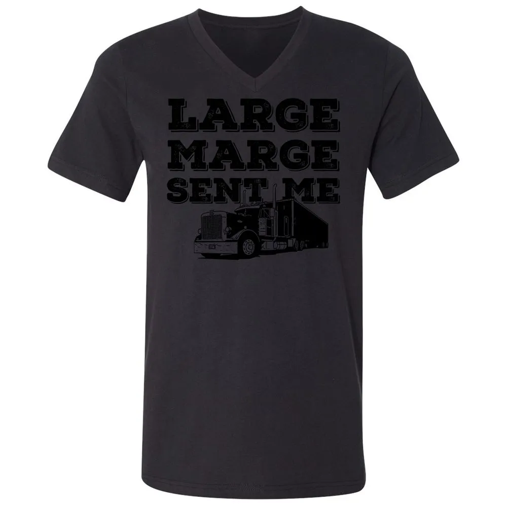 Unisex V-Neck T-Shirt - LQQ4X5Z6 - Black - 16