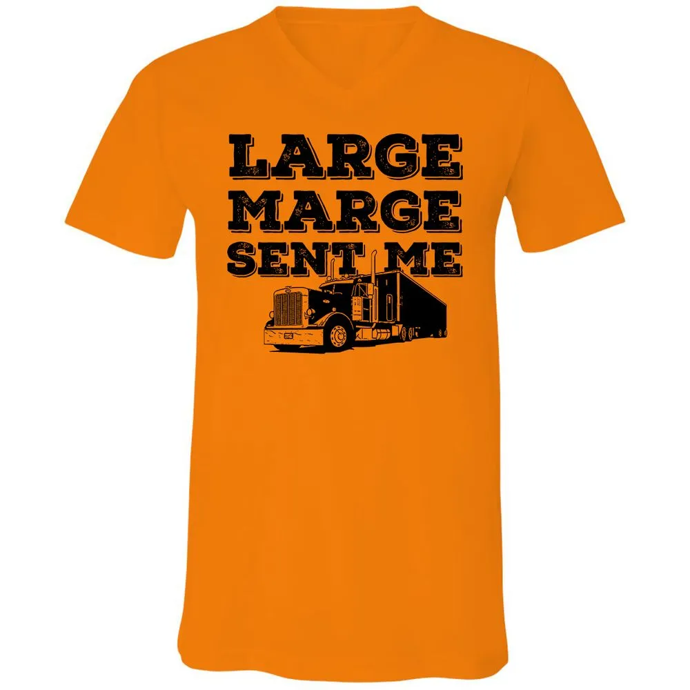 Unisex V-Neck T-Shirt - LQQ4X5Z6 - Orange - 11