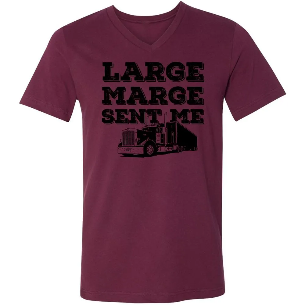 Unisex V-Neck T-Shirt - LQQ4X5Z6 - Maroon - 6