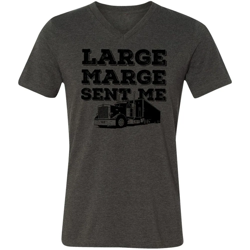 Unisex V-Neck T-Shirt - LQQ4X5Z6 - Dark Grey Heather - 8