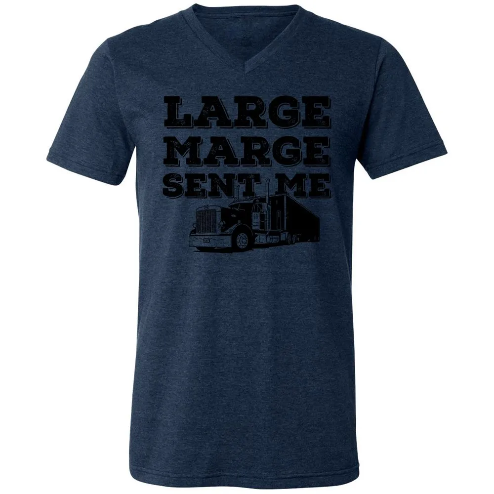 Unisex V-Neck T-Shirt - LQQ4X5Z6 - Heather Navy - 15