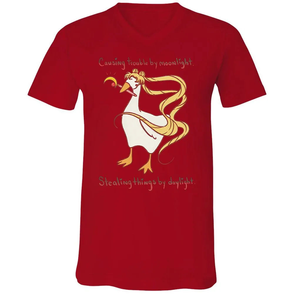 Unisex V-Neck T-Shirt - ZKGMHG1G - Red - 3