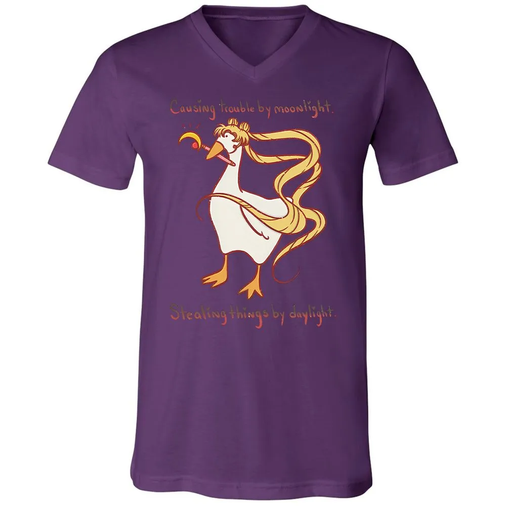 Unisex V-Neck T-Shirt - ZKGMHG1G - Team Purple - 2