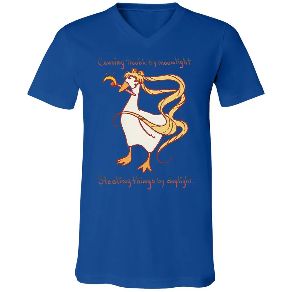 Unisex V-Neck T-Shirt - ZKGMHG1G - True Royal - 4