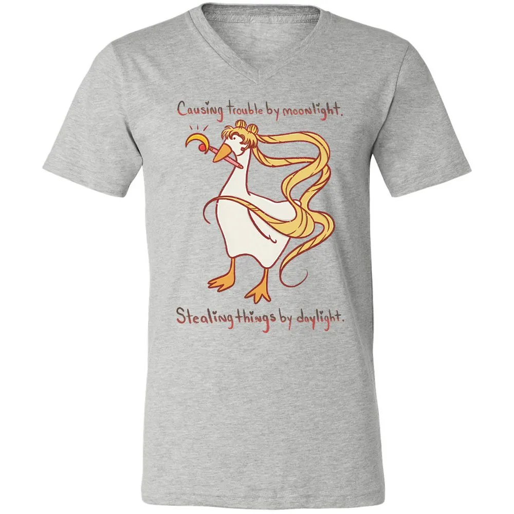 Unisex V-Neck T-Shirt - ZKGMHG1G - Athletic Heather - 7