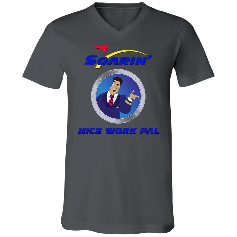 Unisex V-Neck T-Shirt - XBRFZYQP - Asphalt - 12