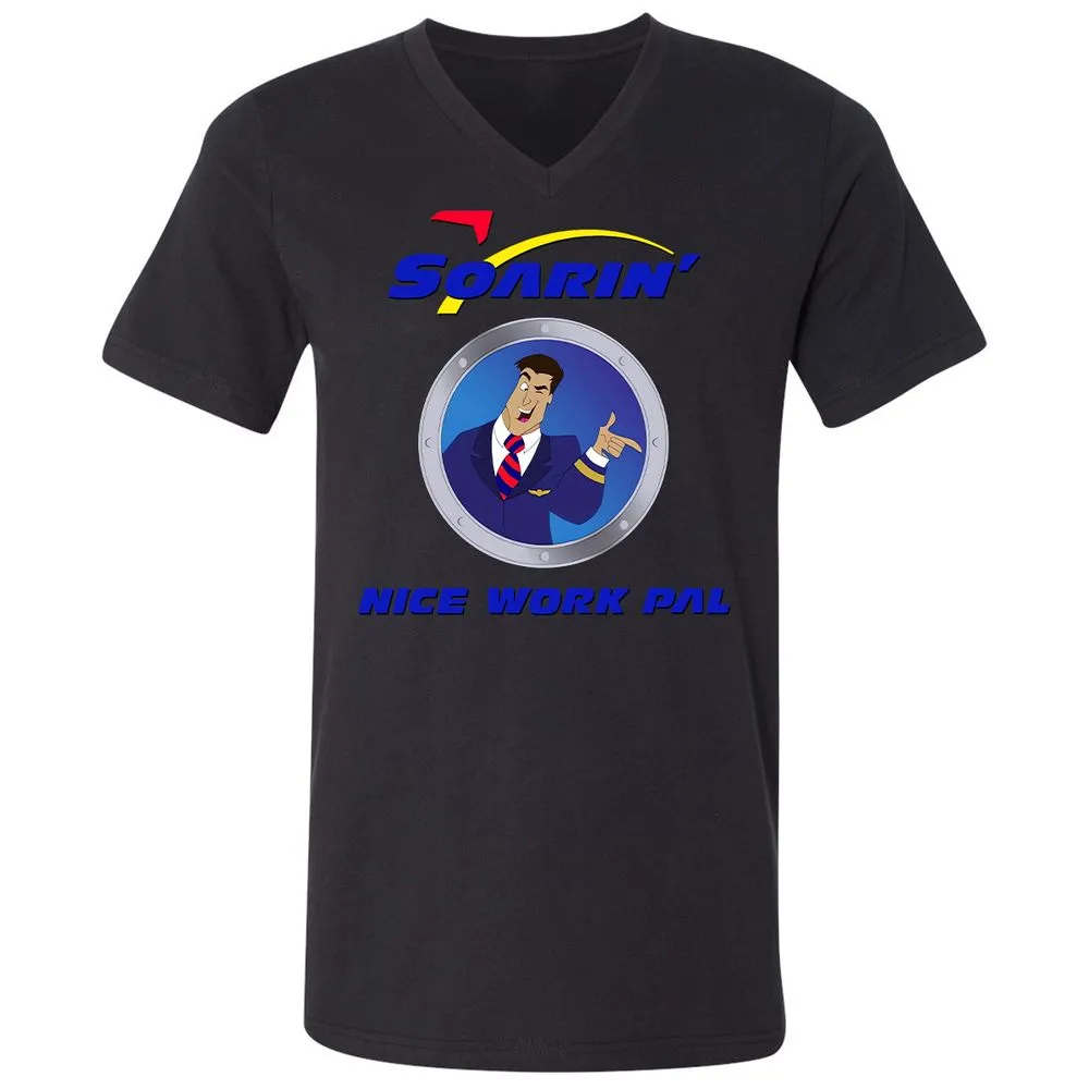 Unisex V-Neck T-Shirt - XBRFZYQP - Black - 16