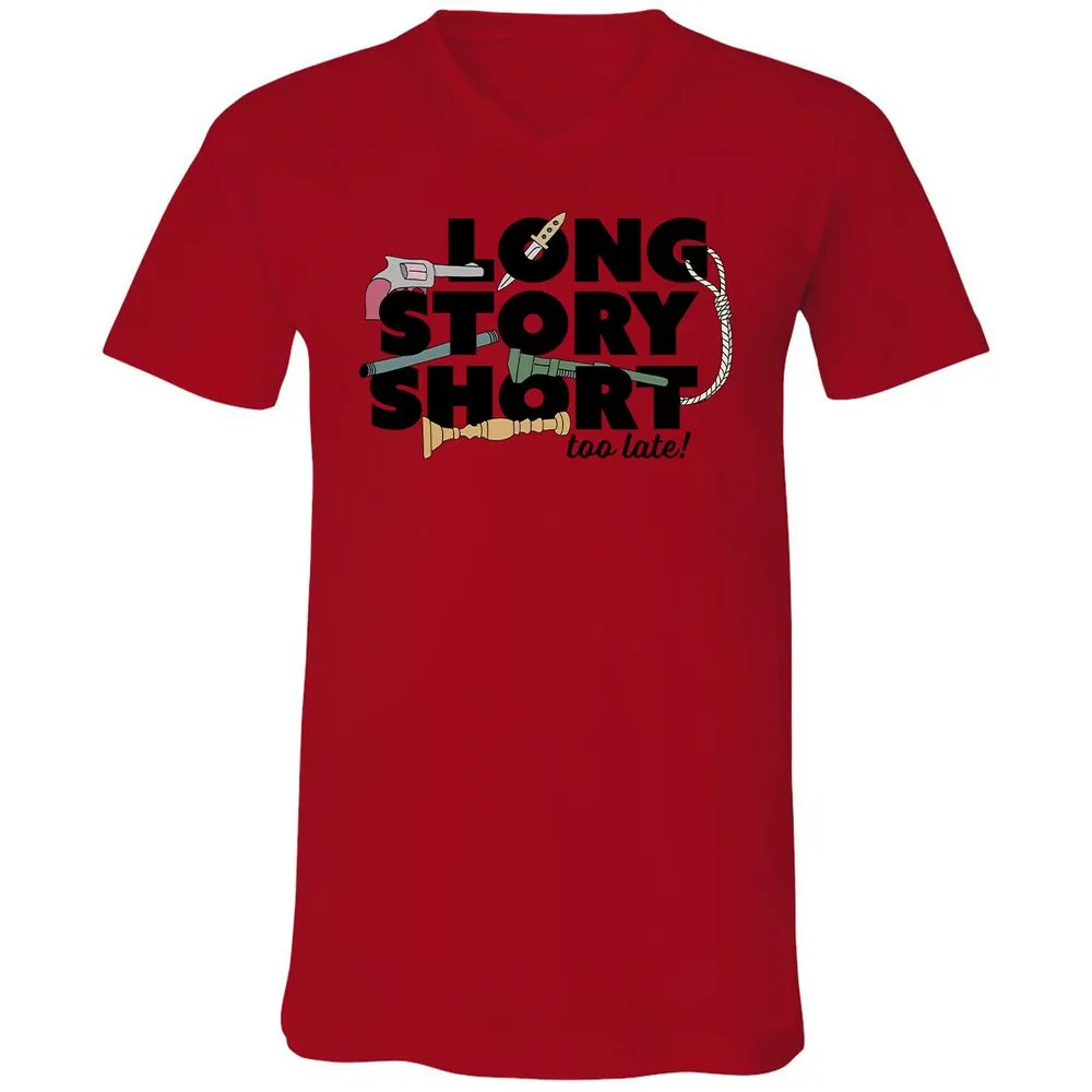 Unisex V-Neck T-Shirt - 11D8ZMA8 - Red - 3