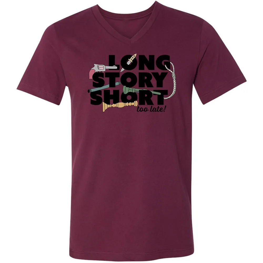 Unisex V-Neck T-Shirt - 11D8ZMA8 - Maroon - 6