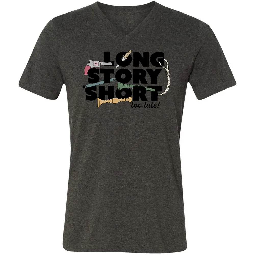 Unisex V-Neck T-Shirt - 11D8ZMA8 - Dark Grey Heather - 8