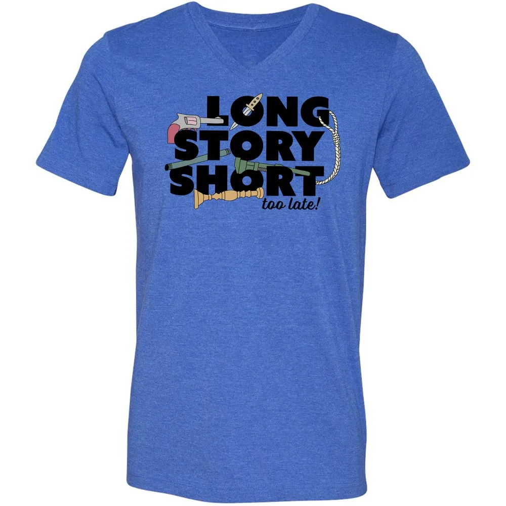Unisex V-Neck T-Shirt - 11D8ZMA8 - Heather True Royal - 14