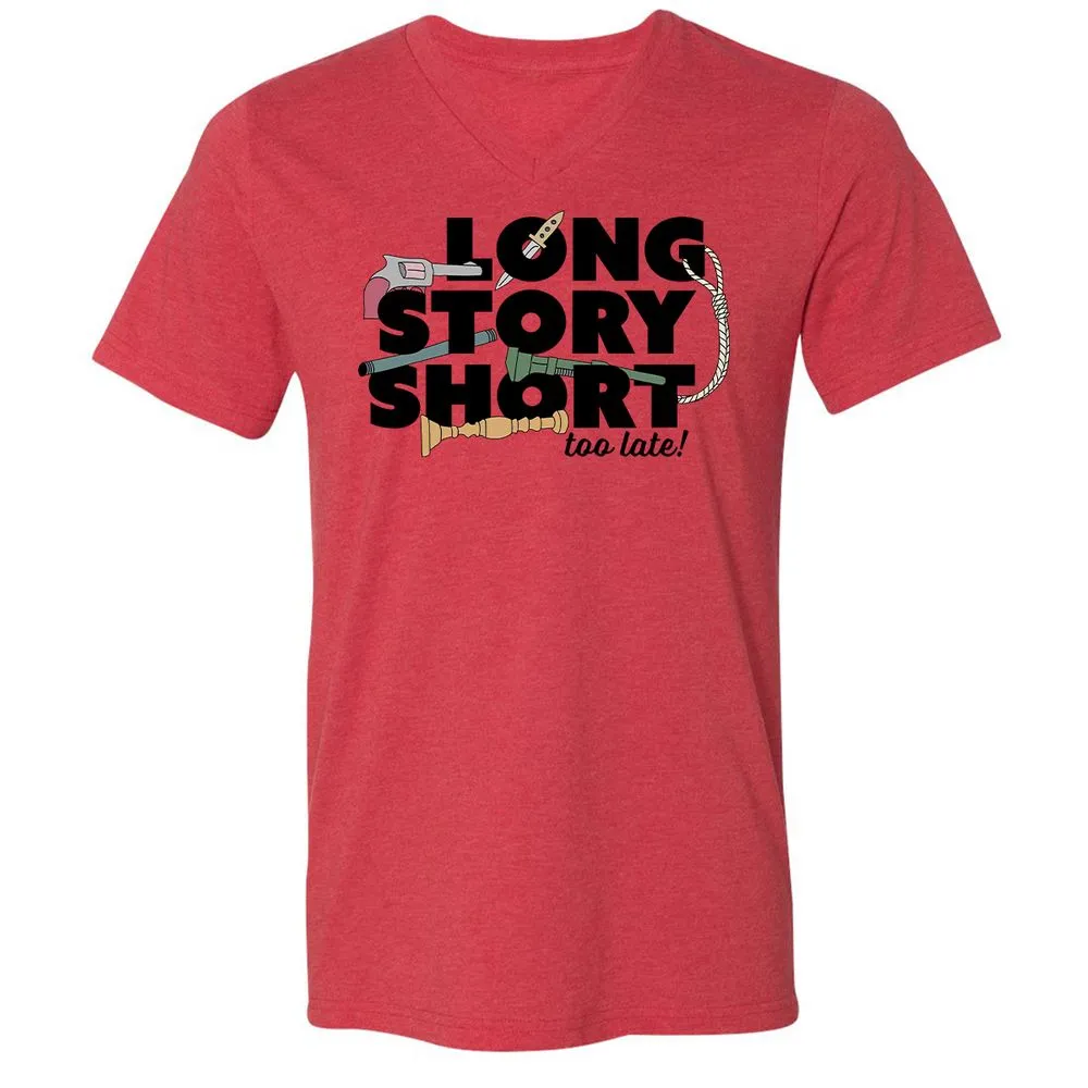 Unisex V-Neck T-Shirt - 11D8ZMA8 - Heather Red - 5