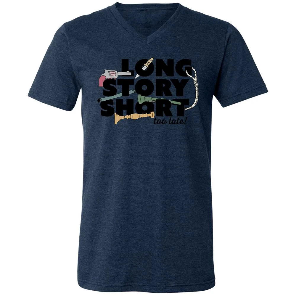 Unisex V-Neck T-Shirt - 11D8ZMA8 - Heather Navy - 15