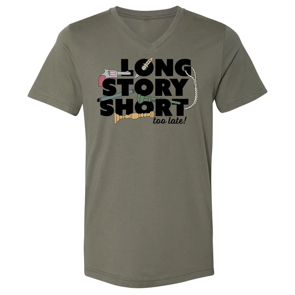 Unisex V-Neck T-Shirt - 11D8ZMA8 - Military Green - 10