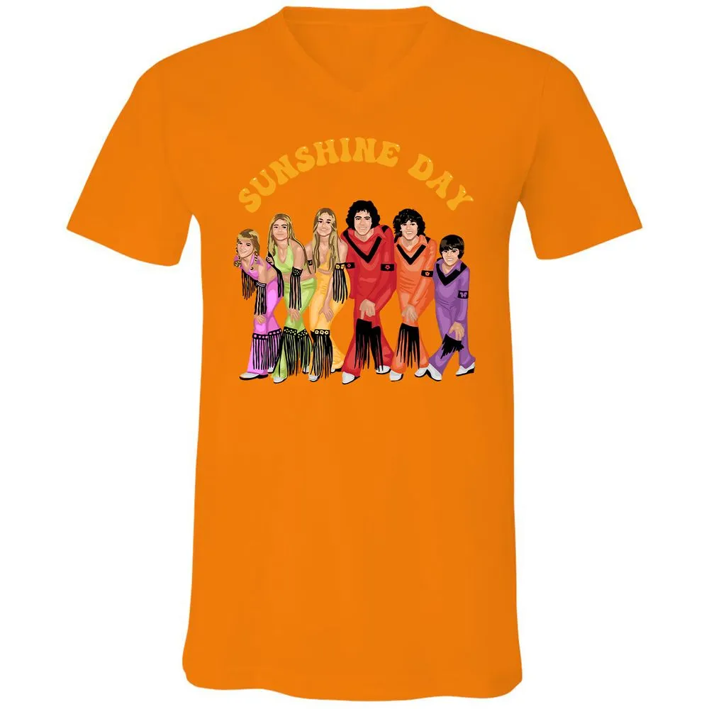 Unisex V-Neck T-Shirt - B34HVMNL - Orange - 11
