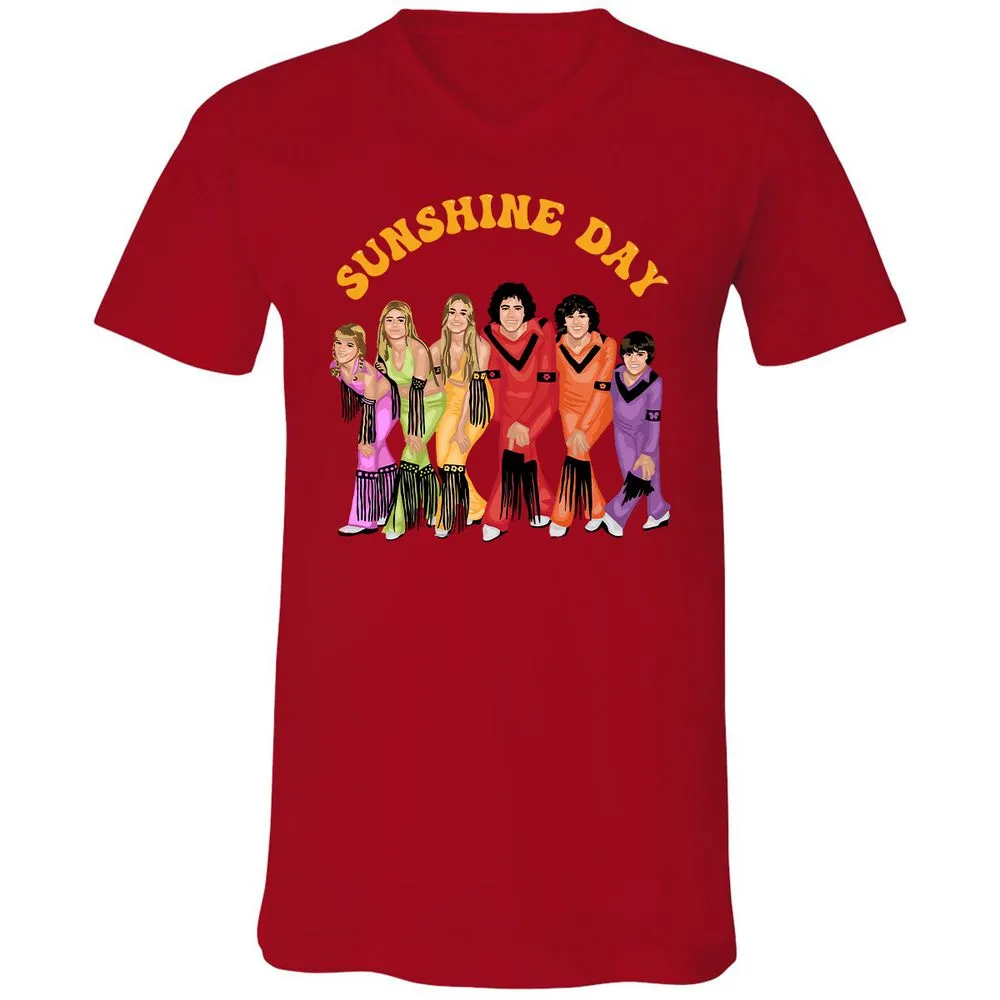 Unisex V-Neck T-Shirt - B34HVMNL - Red - 3