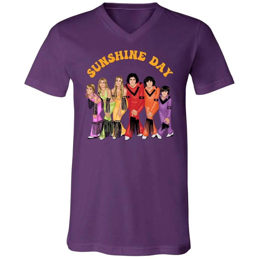 Unisex V-Neck T-Shirt - B34HVMNL - Team Purple - 2