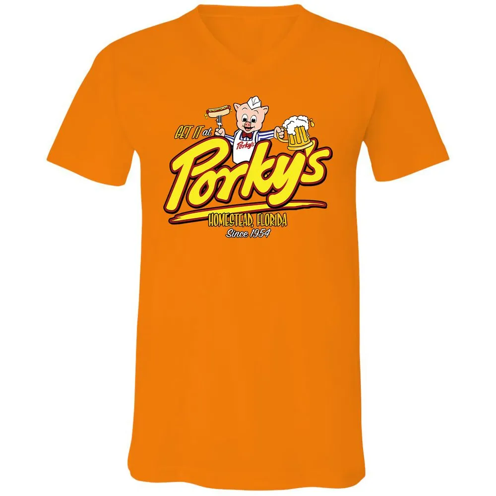 Unisex V-Neck T-Shirt - XSGT6M4Z - Orange - 11