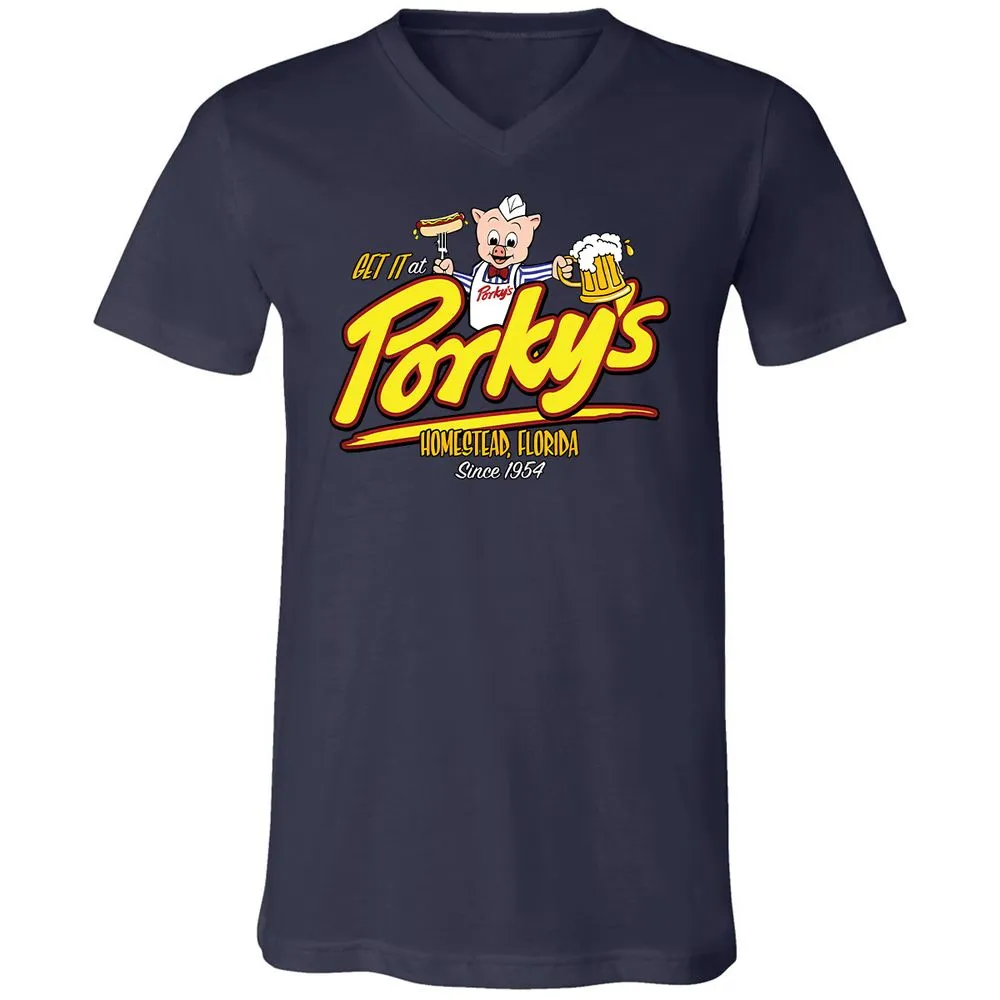 Unisex V-Neck T-Shirt - XSGT6M4Z - Navy - 9