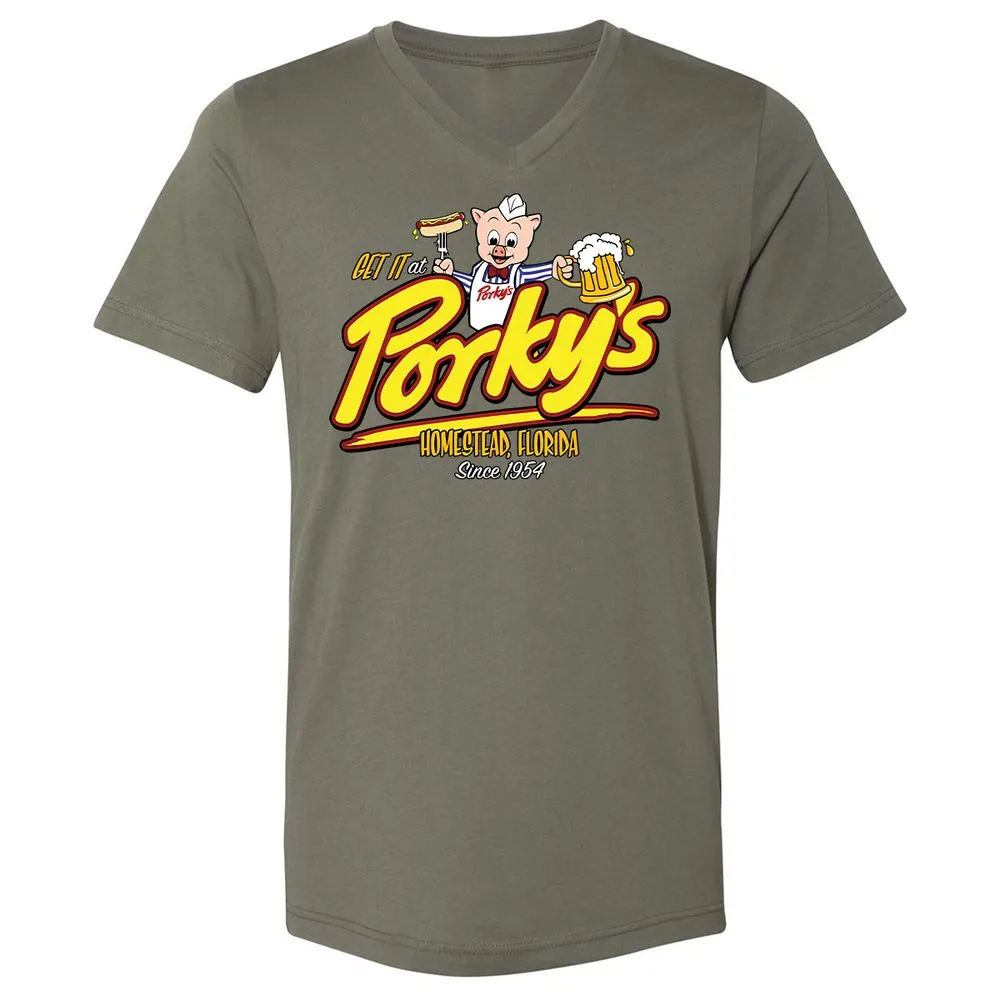 Unisex V-Neck T-Shirt - XSGT6M4Z - Military Green - 10