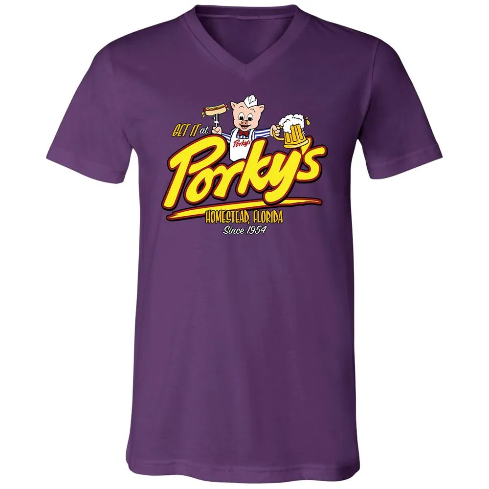 Unisex V-Neck T-Shirt - XSGT6M4Z - Team Purple - 2