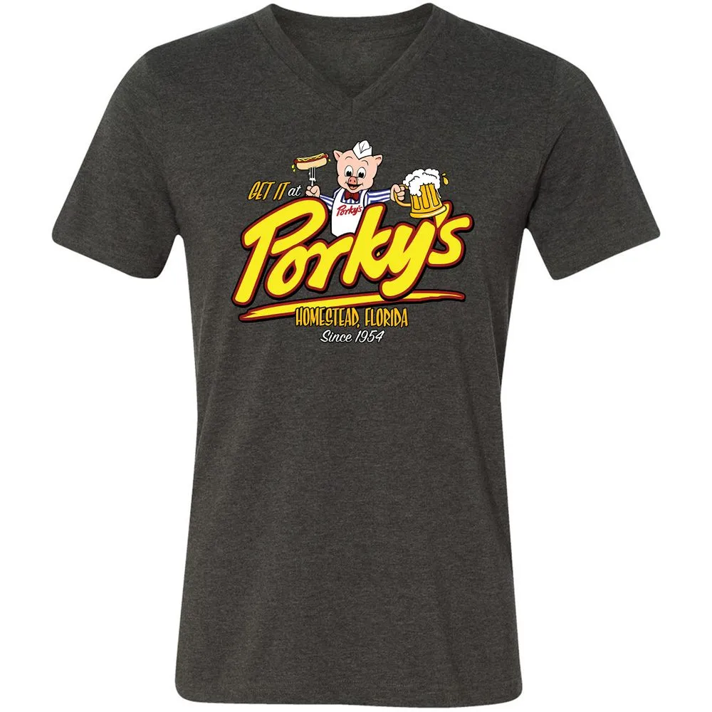Unisex V-Neck T-Shirt - XSGT6M4Z - Dark Grey Heather - 8