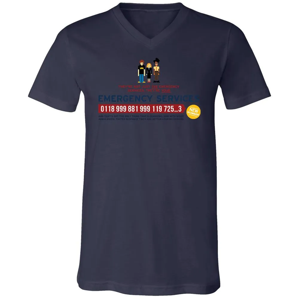 Unisex V-Neck T-Shirt - HCY3WCCL - Navy - 9