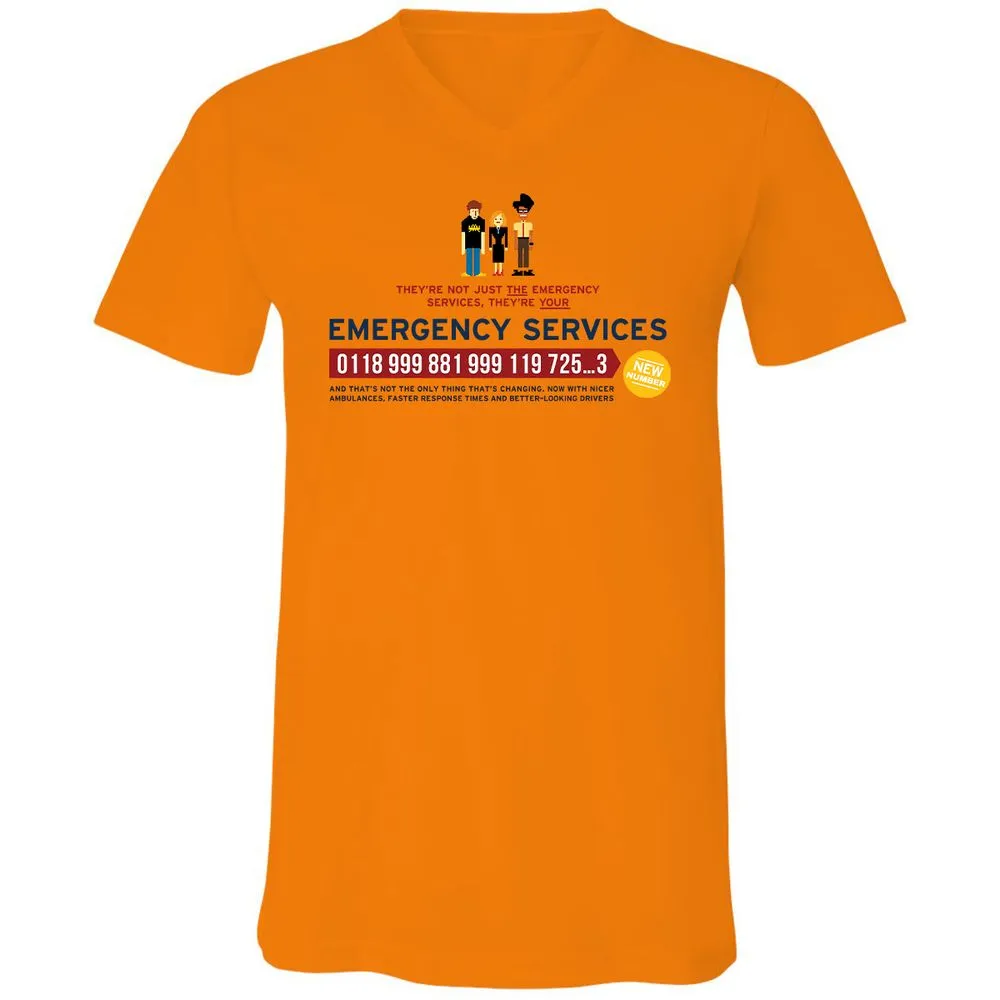 Unisex V-Neck T-Shirt - HCY3WCCL - Orange - 11