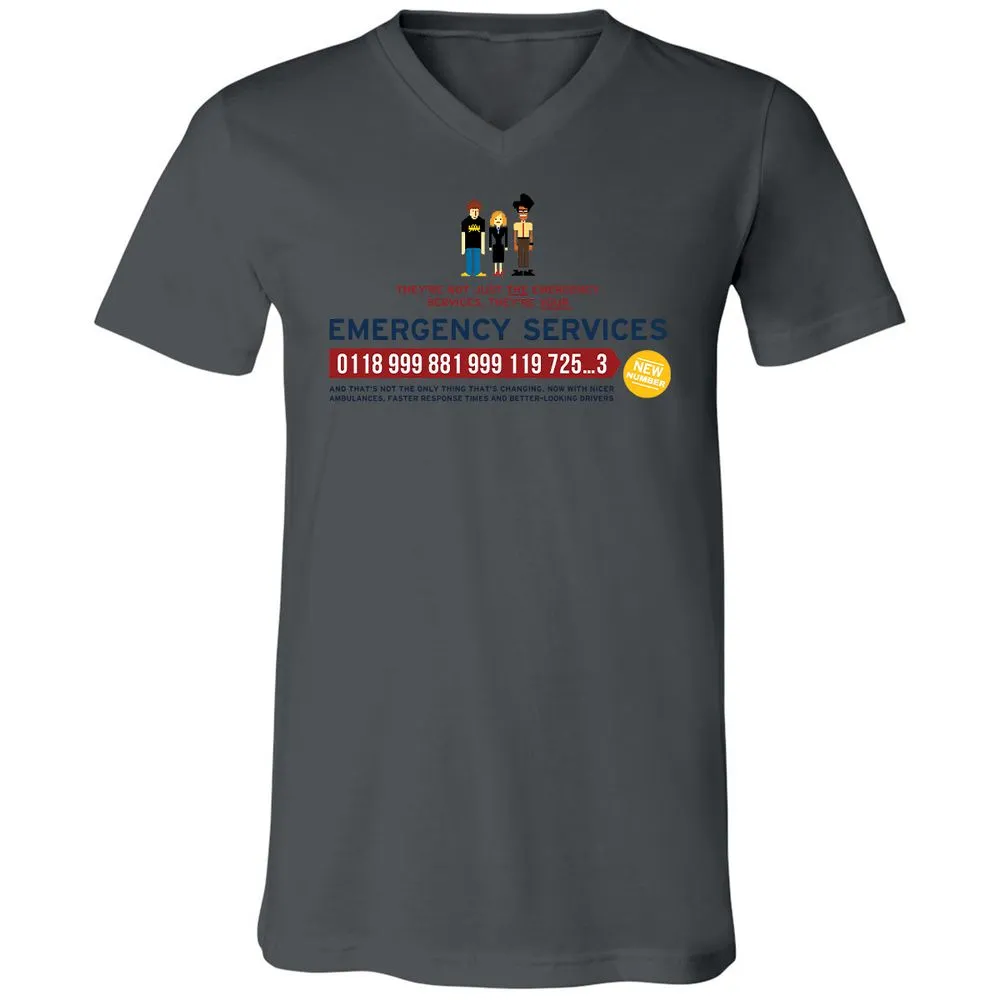 Unisex V-Neck T-Shirt - HCY3WCCL - Asphalt - 12