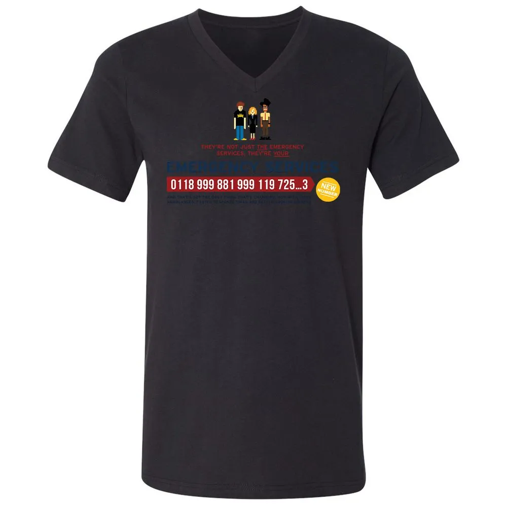 Unisex V-Neck T-Shirt - HCY3WCCL - Black - 16