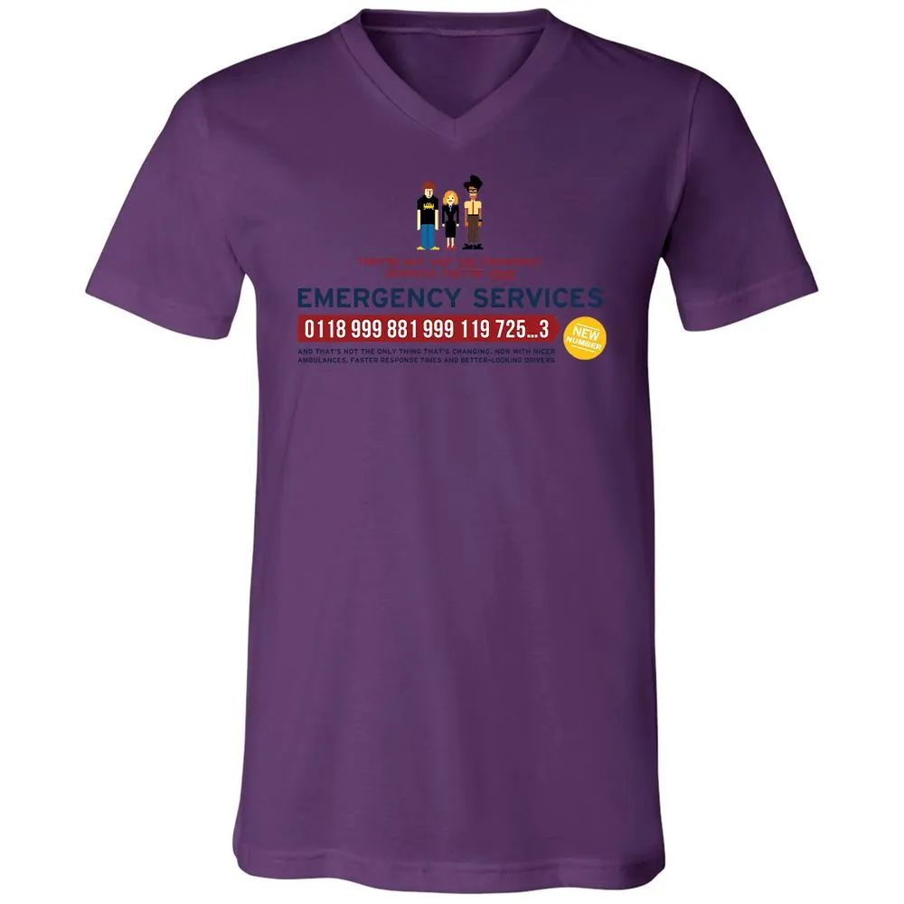 Unisex V-Neck T-Shirt - HCY3WCCL - Team Purple - 2