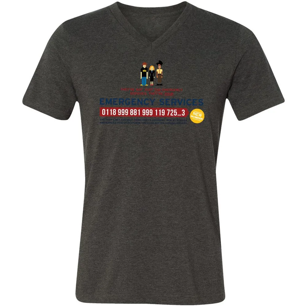 Unisex V-Neck T-Shirt - HCY3WCCL - Dark Grey Heather - 8