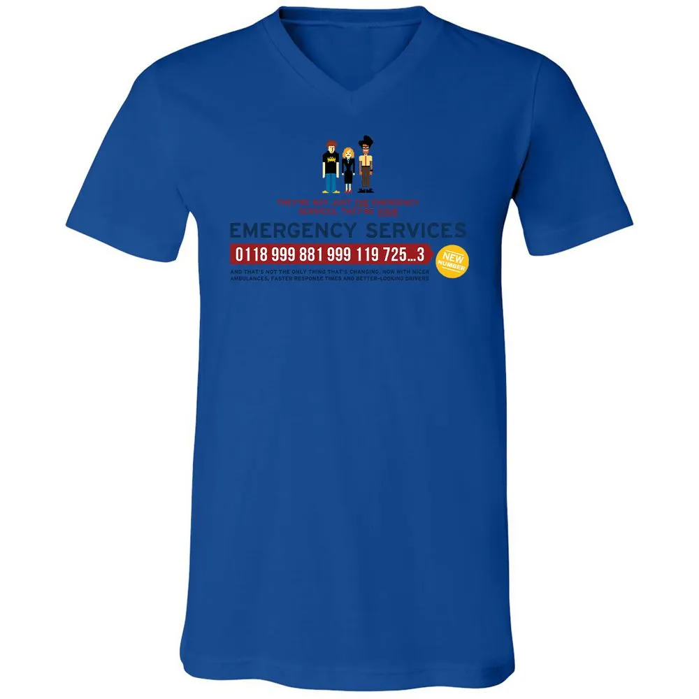 Unisex V-Neck T-Shirt - HCY3WCCL - True Royal - 4